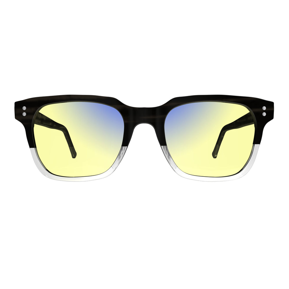 Sleepaxa Artisan Mid Grey gaming & computer glasses with yellow blue-light filter