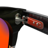 Sleepaxa Artisan Mid Grey red circadian sleep glasses blocking 100% of light up to 550nm – lens detail view