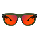 Sleepaxa Orion Rifle Green red circadian sleep glasses blocking 100% blue light to 550nm