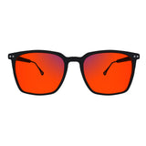 Sleepaxa Solstice Jet Black red circadian sleep glasses blocking 100% blue light to 550nm
