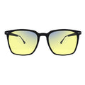 Sleepaxa Solstice Jet Black Gaming & Computer Glasses – Yellow Blue-Light Filter