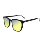 Sleepaxa Solstice Jet Black gaming & computer glasses with yellow blue-light filter – side view