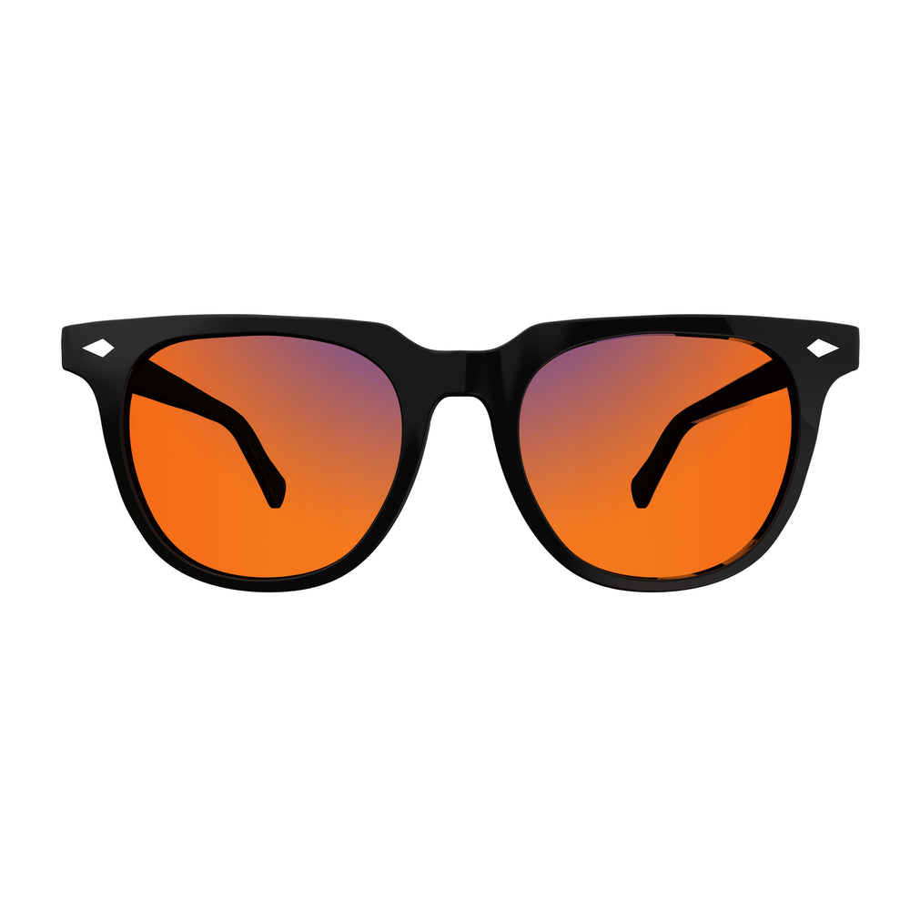 Sleepaxa Elixir Translucent Black red circadian sleep glasses blocking 100% blue light to 550nm