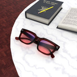 Lifestyle lenses View of Sleepaxa Epoch Bulgarian FL-41 Migraine Glasses with black frame, Acetate temples, and rose-tinted lenses with blue block and blue anti reflection properties , designed with smooth high-quality Acetate frame material for Migraine & Light Sensitivity