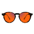 Sleepaxa Mosaic Brown Derby Sleep Glasses – Amber & Red Circadian Lenses
