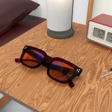Sleepaxa Epoch Bulgarian Rose red circadian sleep glasses blocking 100% of light up to 550nm – lifestyle view
