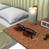 Sleepaxa Elixir Crater Brown red circadian sleep glasses blocking 100% of light up to 550nm – lifestyle view