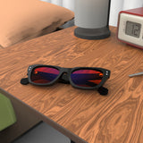Sleepaxa Panache Jet Black red circadian sleep glasses blocking 100% of light up to 550nm – lifestyle view